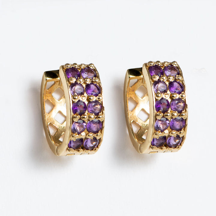 Prism - Amethyst Pave Horseshoe Earring