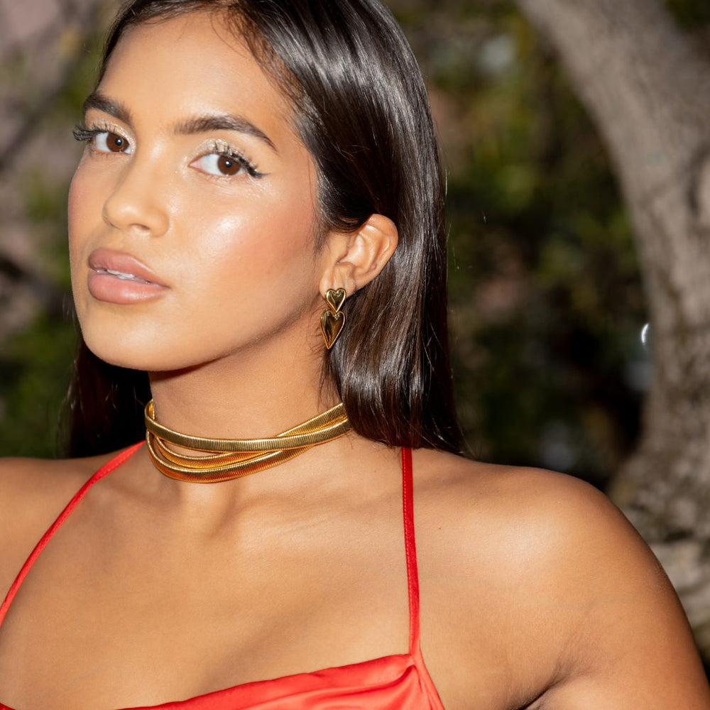 Brynn Heart Earring from KADOU Boutique