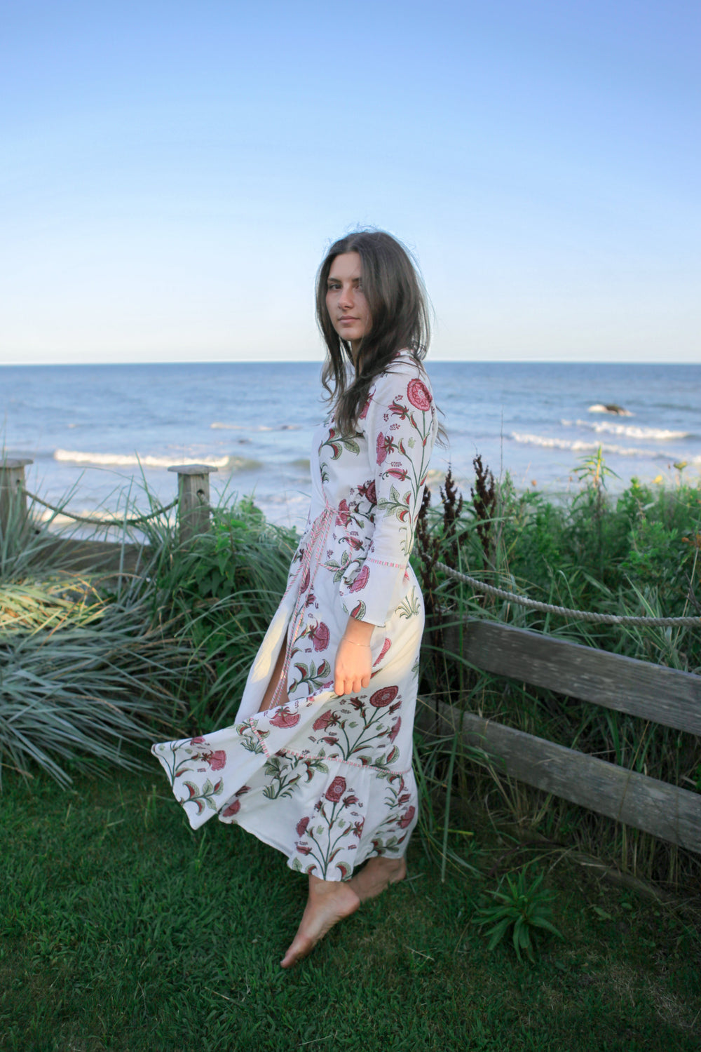 Rhode Wrap Dress in Red Vine from KADOU Boutique