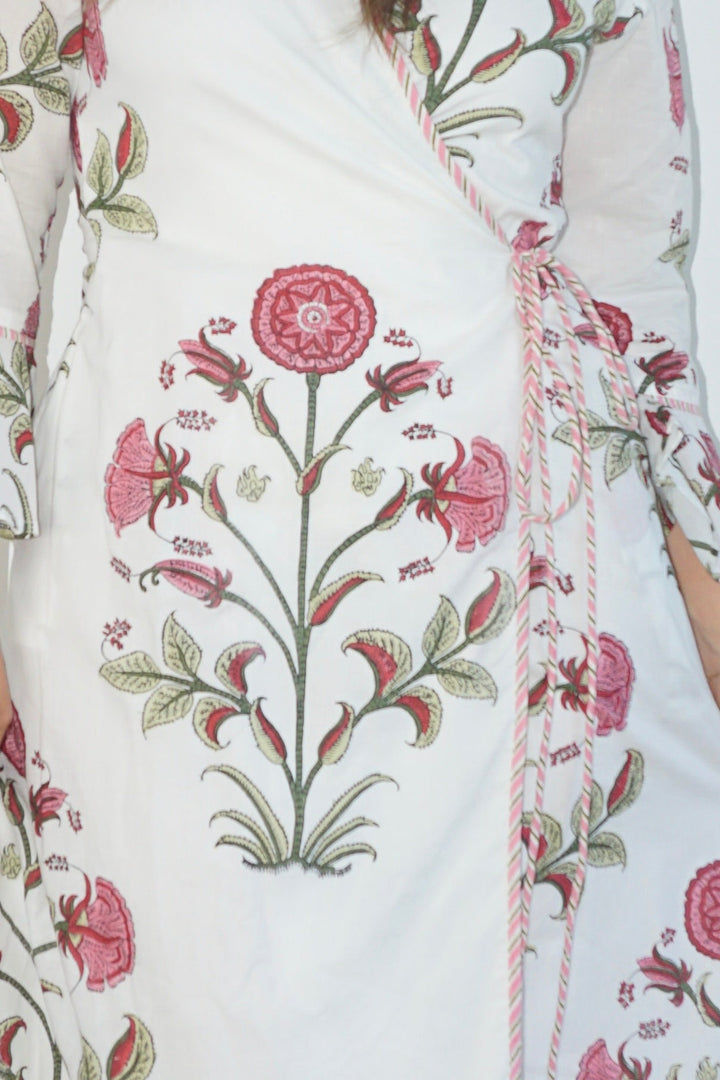 Rhode Wrap Dress in Red Vine