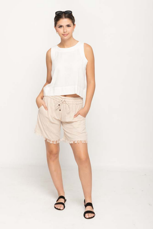 Women Pull On Shorts