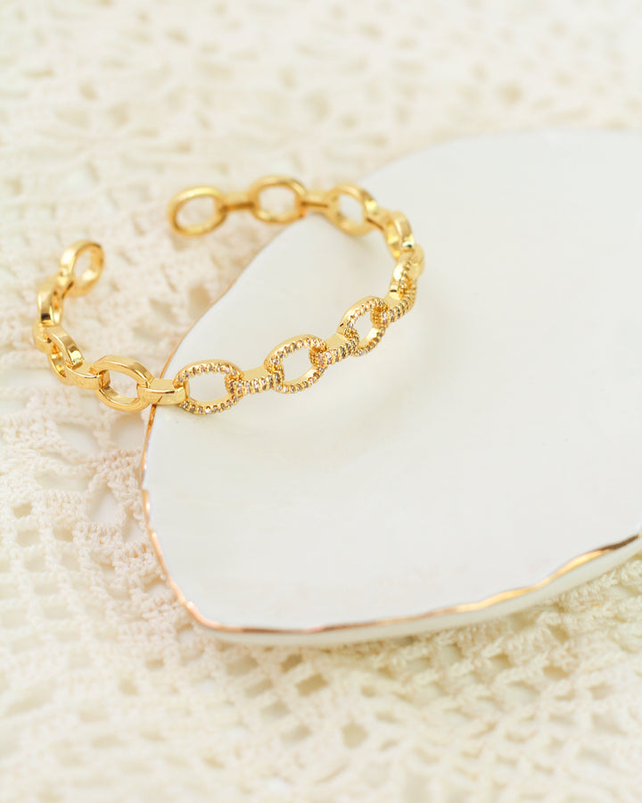 Link Pave Cuff Bracelet