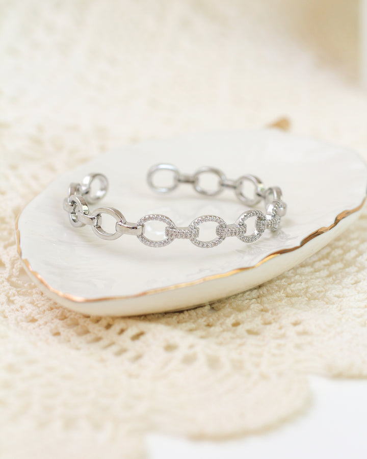Link Pave Cuff Bracelet