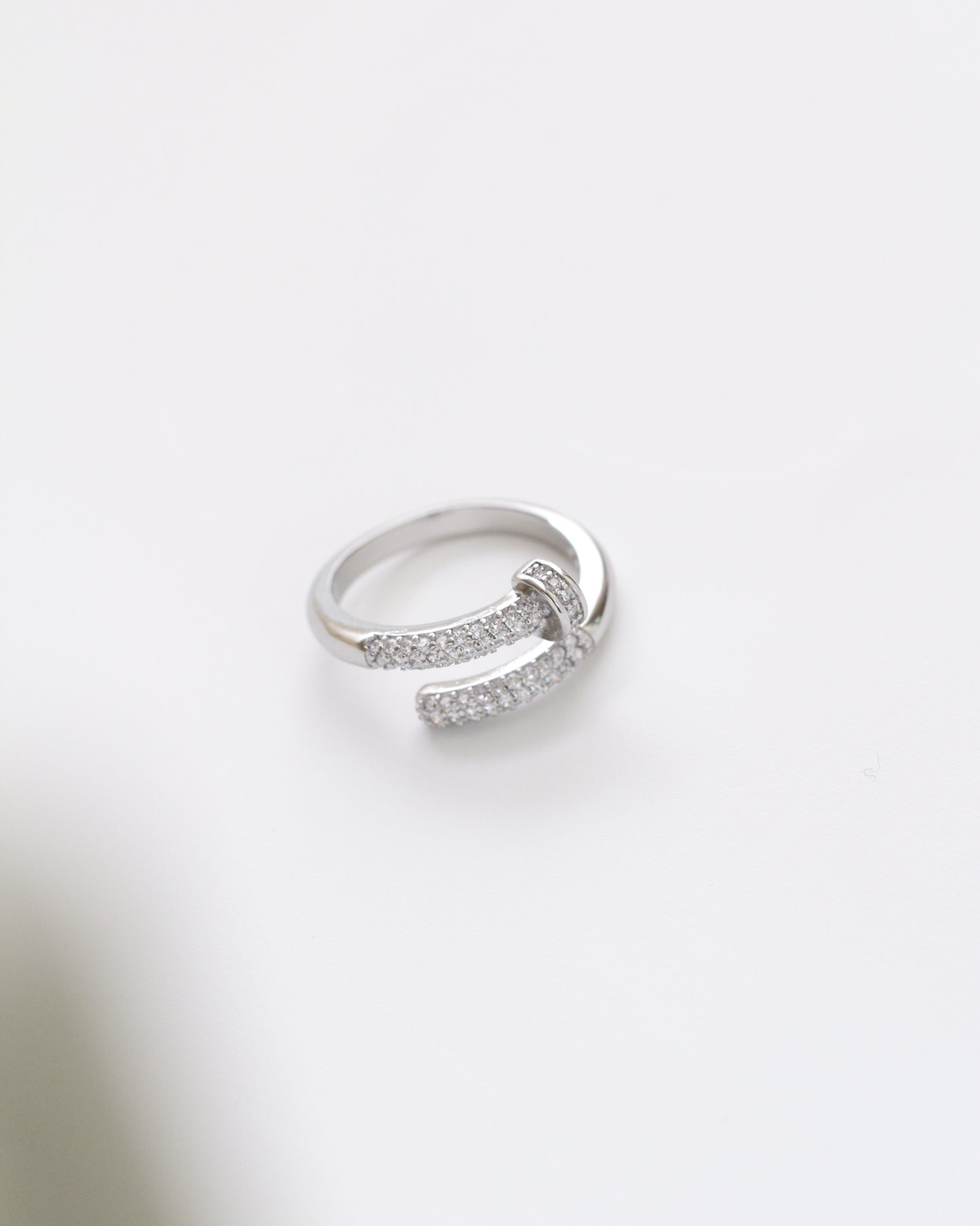 The Adjustable Pave Nail Ring. Order at KADOU Boutique.