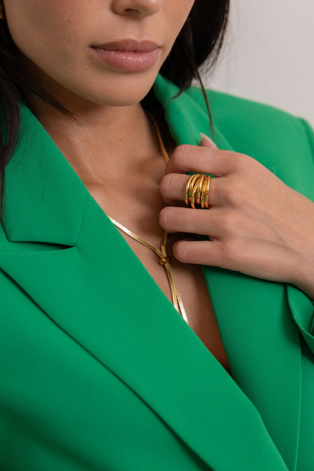 Lennon Multi Layered Gold Ring from KADOU Boutique