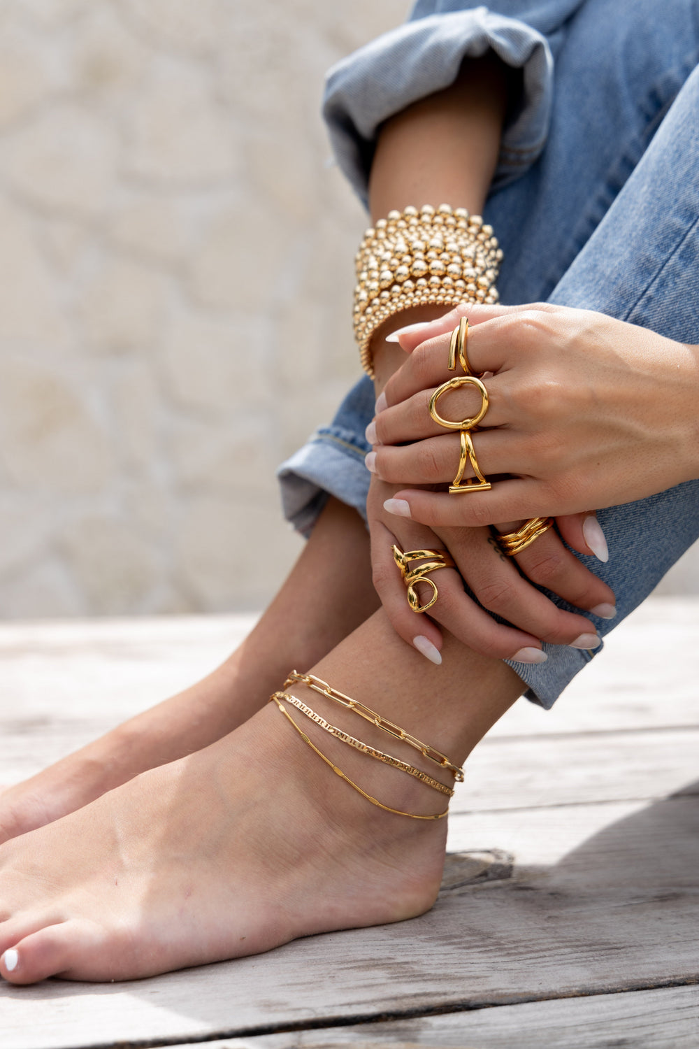 Carrie Paperclip Anklet from KADOU Boutique