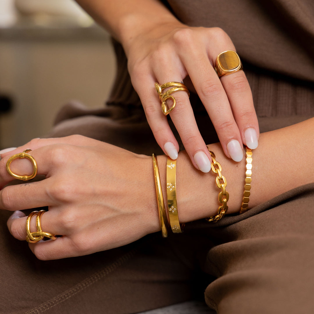 Tiger Eye Statement Ring from KADOU Boutique