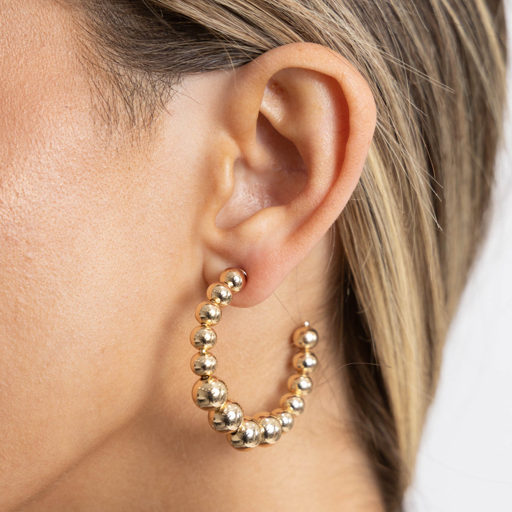 Lia Beaded Hoop from KADOU Boutique
