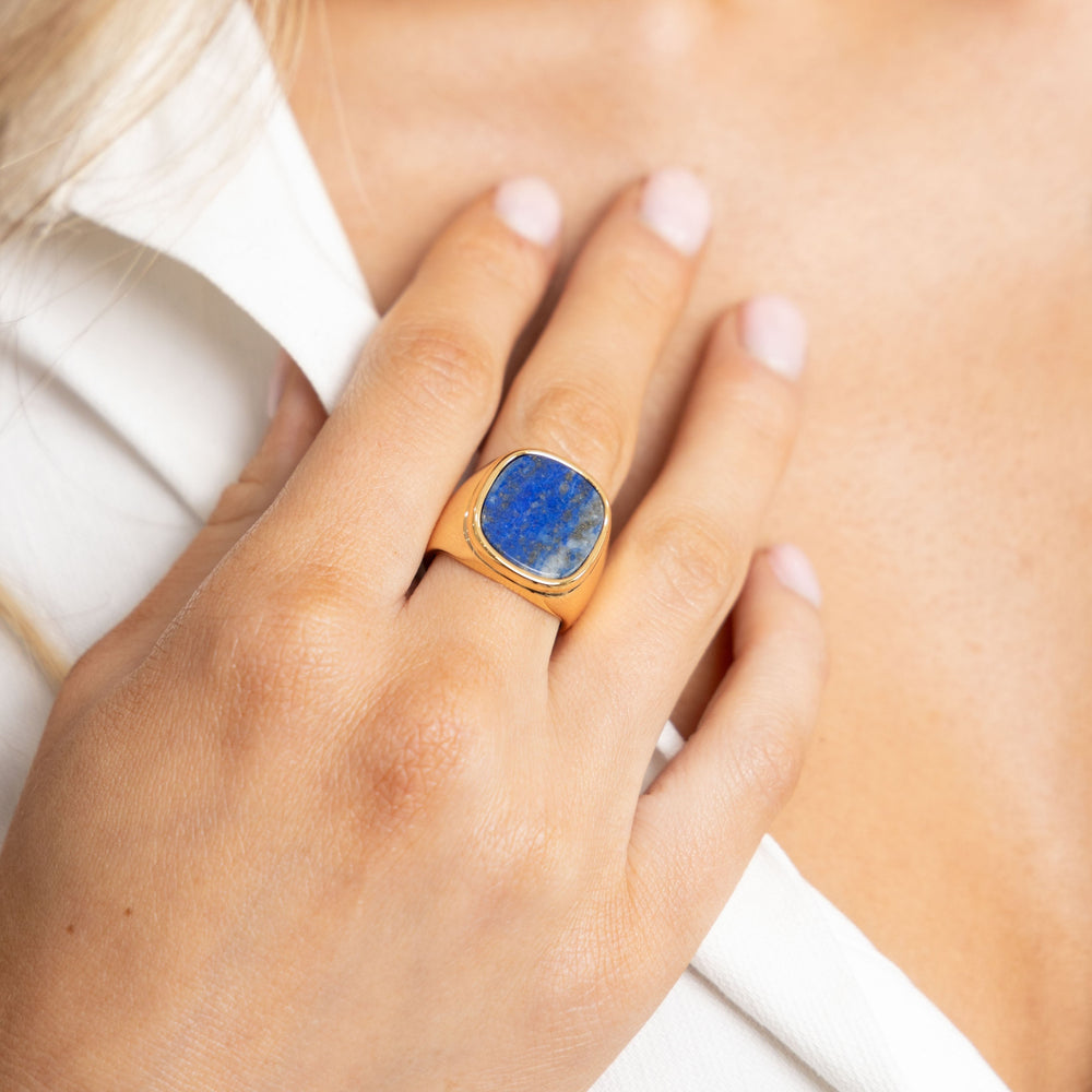 Lapis Lazuli Statement Ring from KADOU Boutique