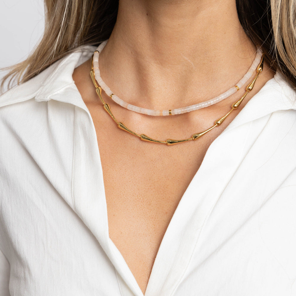 Isla Beaded Necklace Pink from KADOU Boutique
