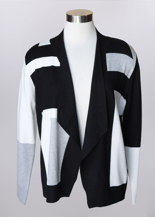 Black And White Cardigan