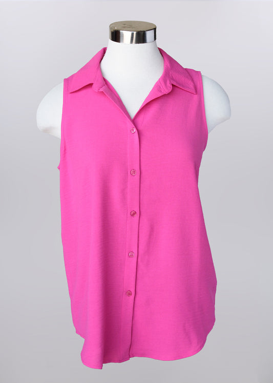 Collared Sleeveless Shirt