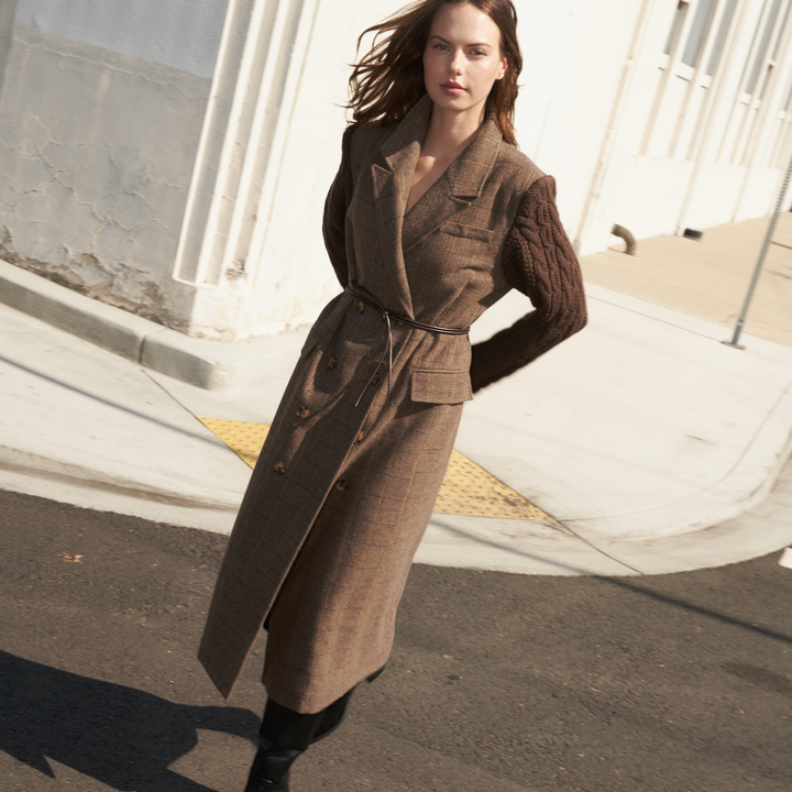 Fieldline Heritage Woven Midi Coat from KADOU Boutique