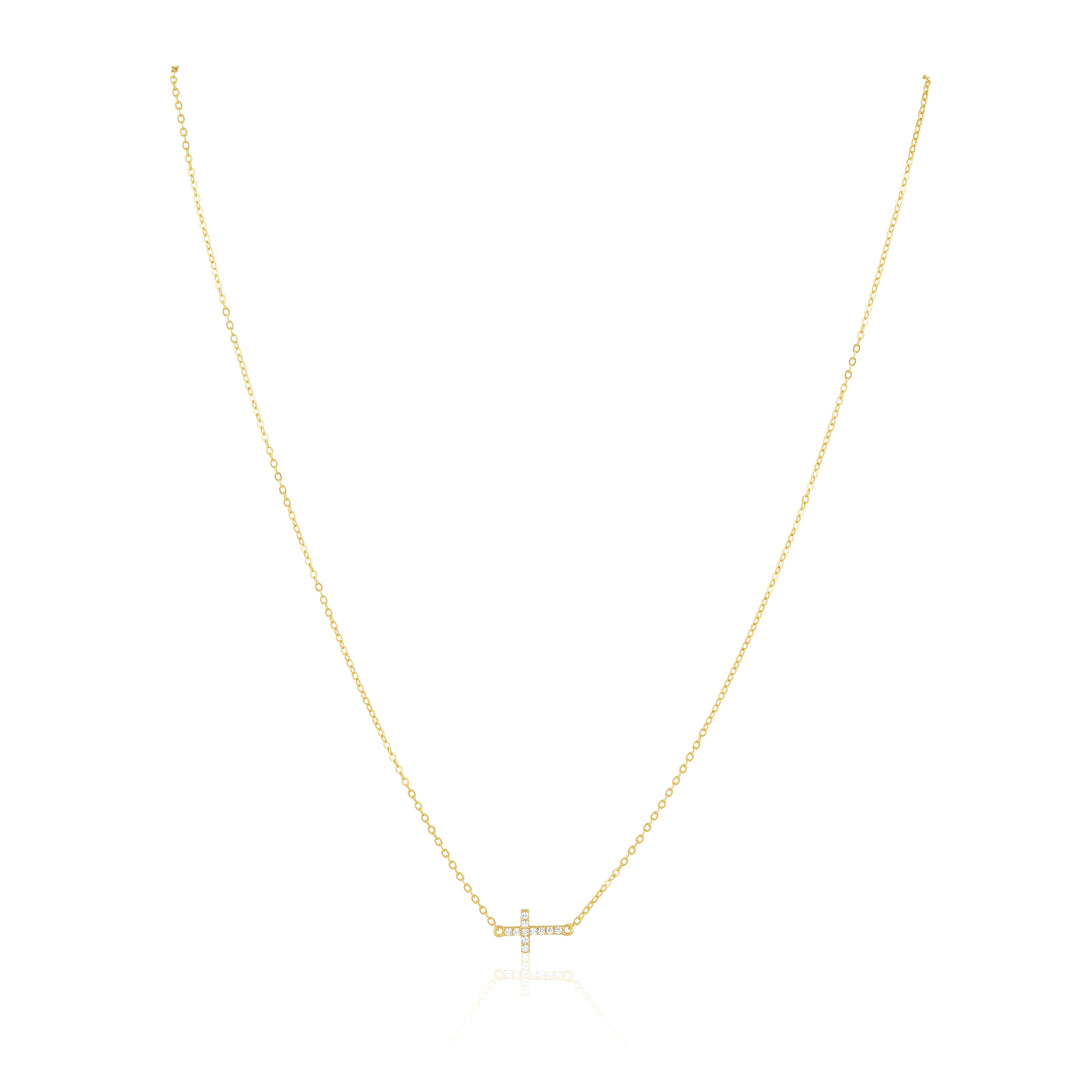 Janet Side Cross Necklace