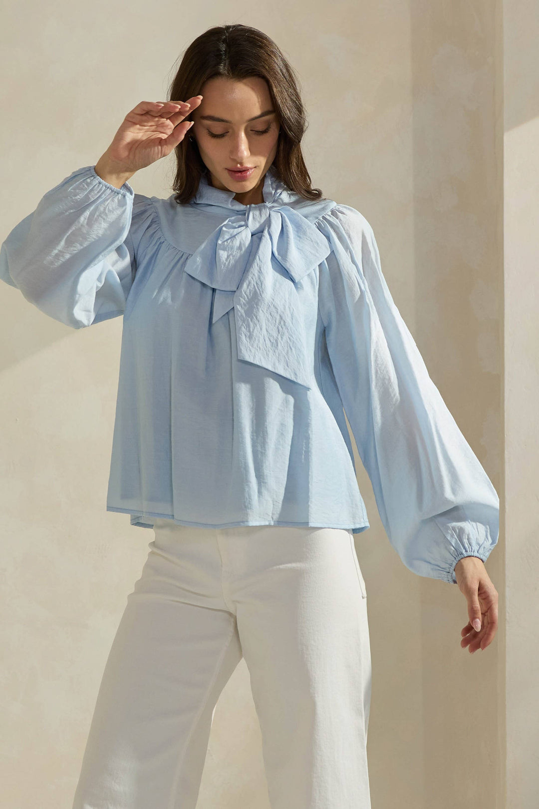 Bow-Tie Neck Blouse