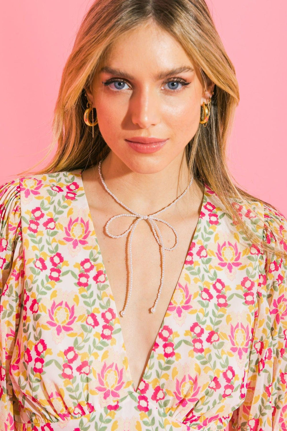 Spring Rose Pearl Necklace from KADOU Boutique