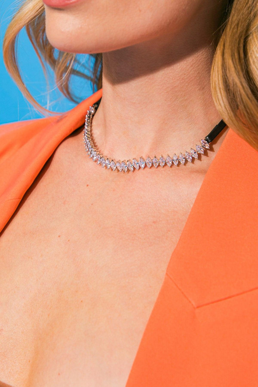 Rhinestone Diana Necklace from KADOU Boutique