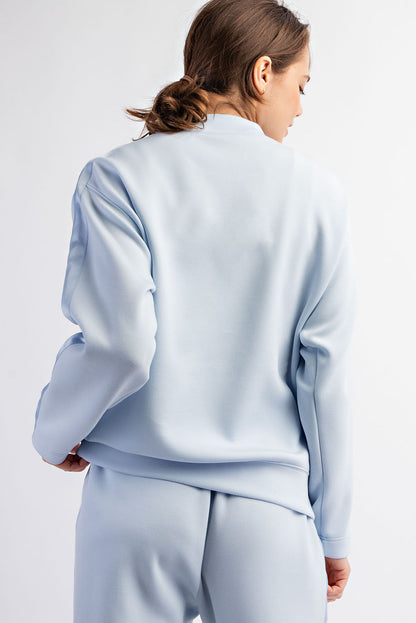 Modal Crewneck with Satin Side Detail