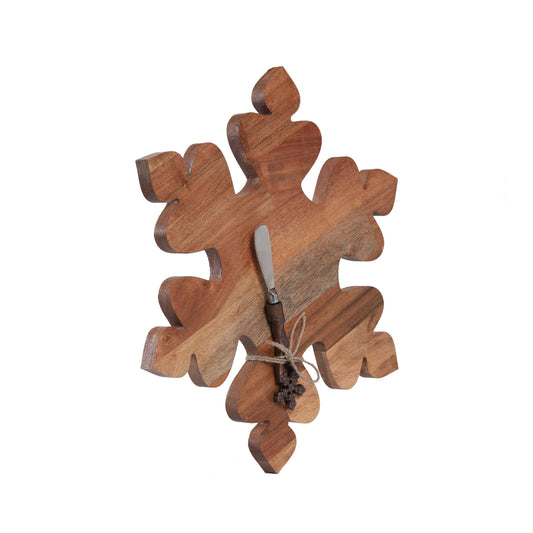 Wooden Snowflake Server with Spreader