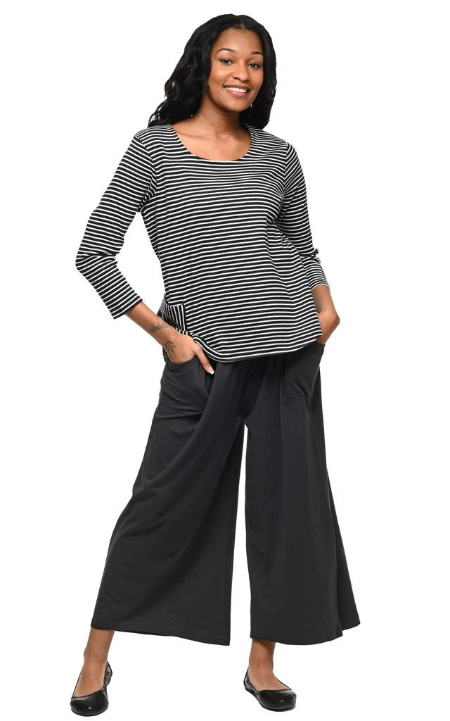 Tulip Striped Flowy Top