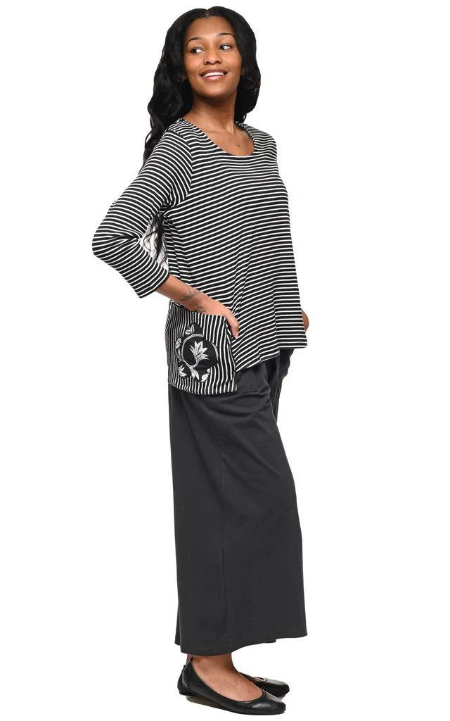 Tulip Striped Flowy Top