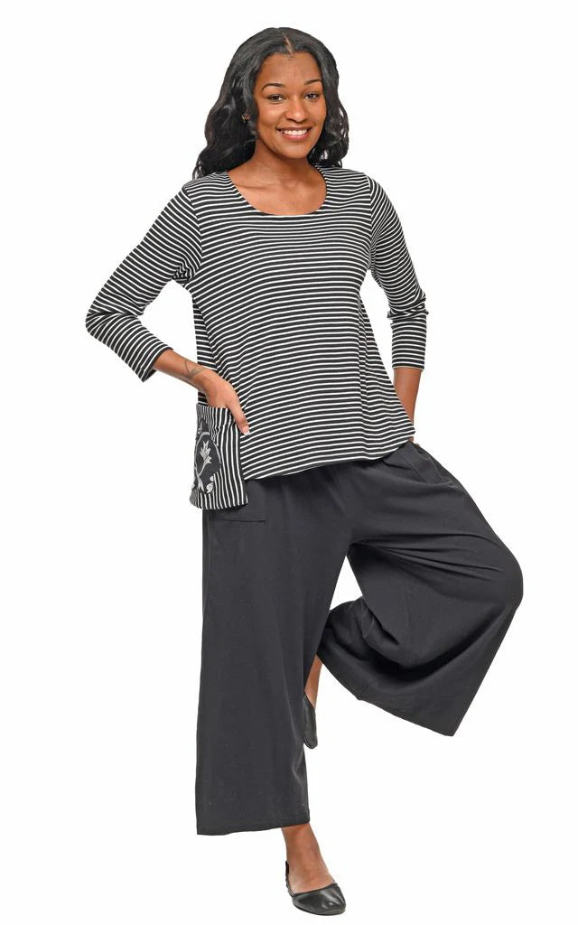 Tulip Striped Flowy Top