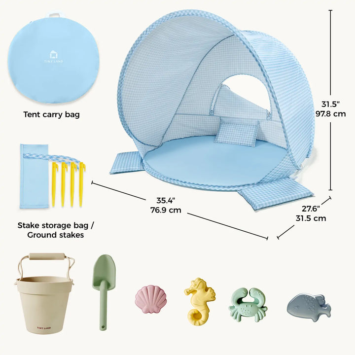 Tiny Land® One-Stop Beach Toy &amp; Tent Set
