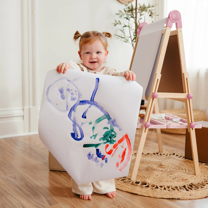 Tiny Land® Pink Magnitales Easel &amp; Paper Roll Set