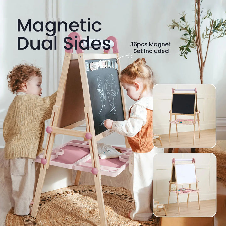 Tiny Land® Pink Magnitales Easel &amp; Paper Roll Set