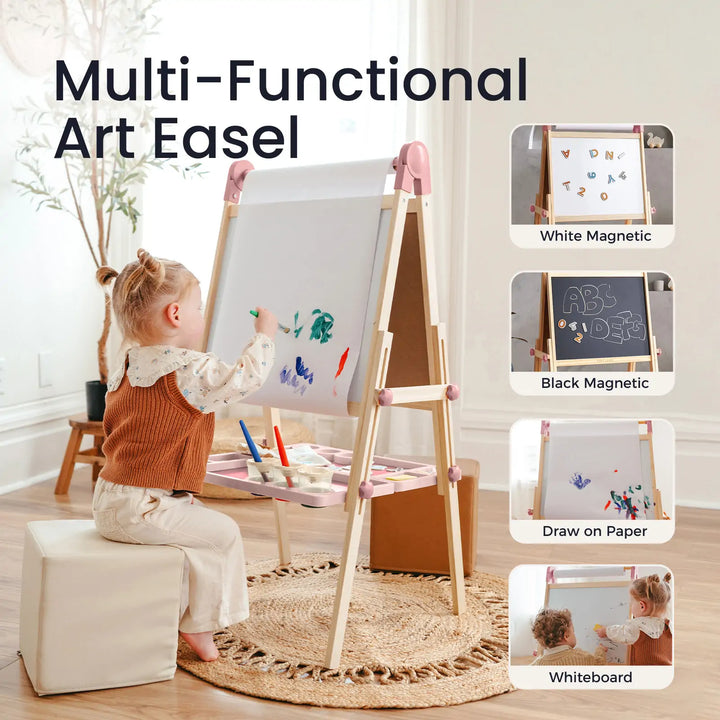 Tiny Land® Pink Magnitales Easel &amp; Paper Roll Set