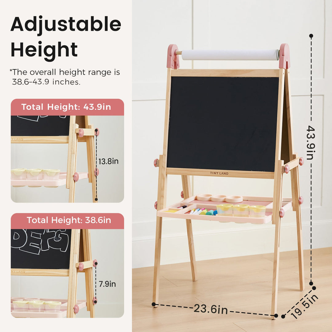 Tiny Land® Pink Magnitales Easel &amp; Paper Roll Set