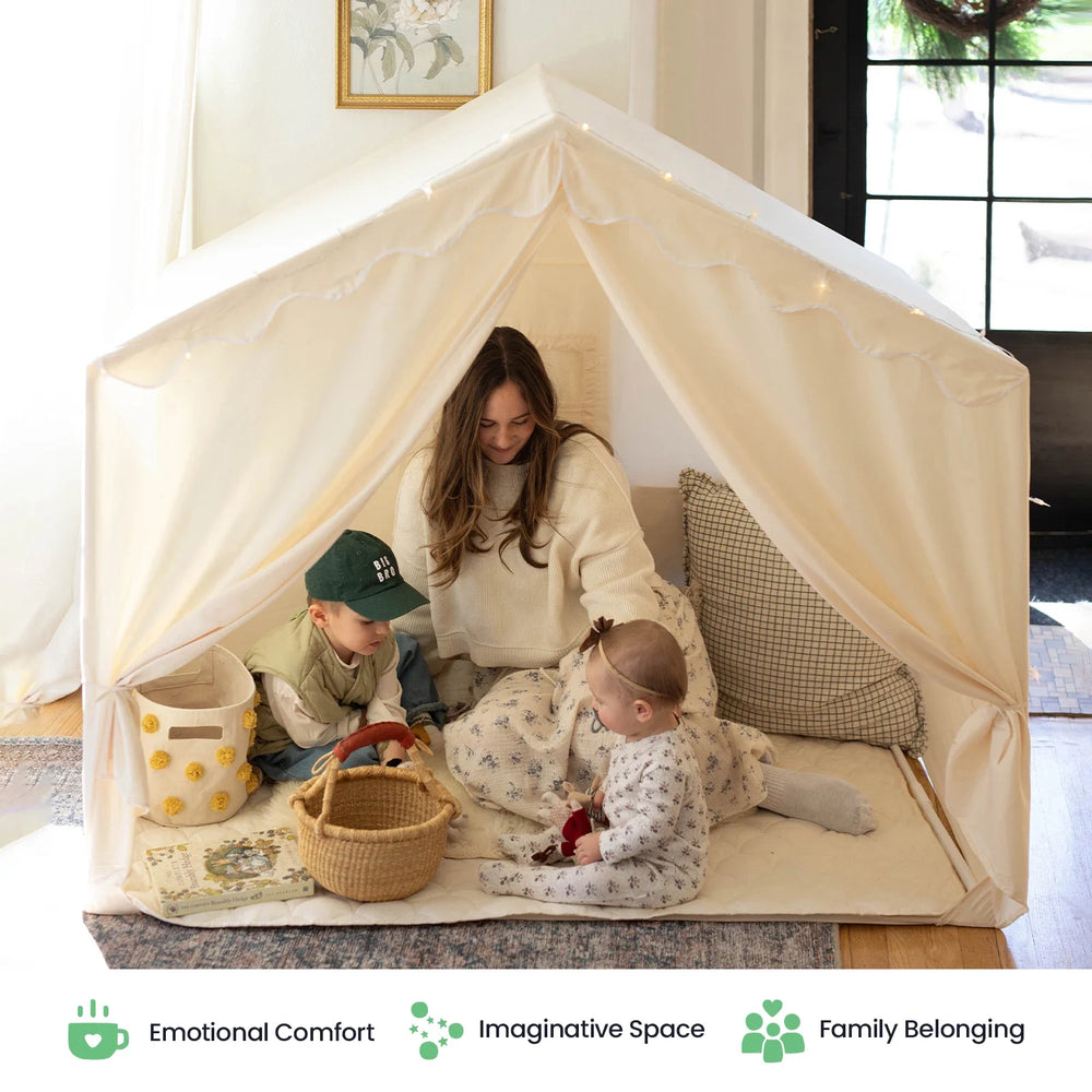 Tiny Land® Kids Tent – Large Cozy Tent with Star Lights from KADOU Boutique