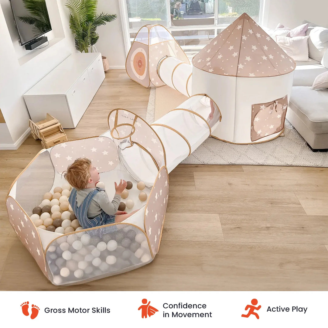 Tiny Land® Discovery 5-In-1 Play Tunnel with No Balls from KADOU Boutique