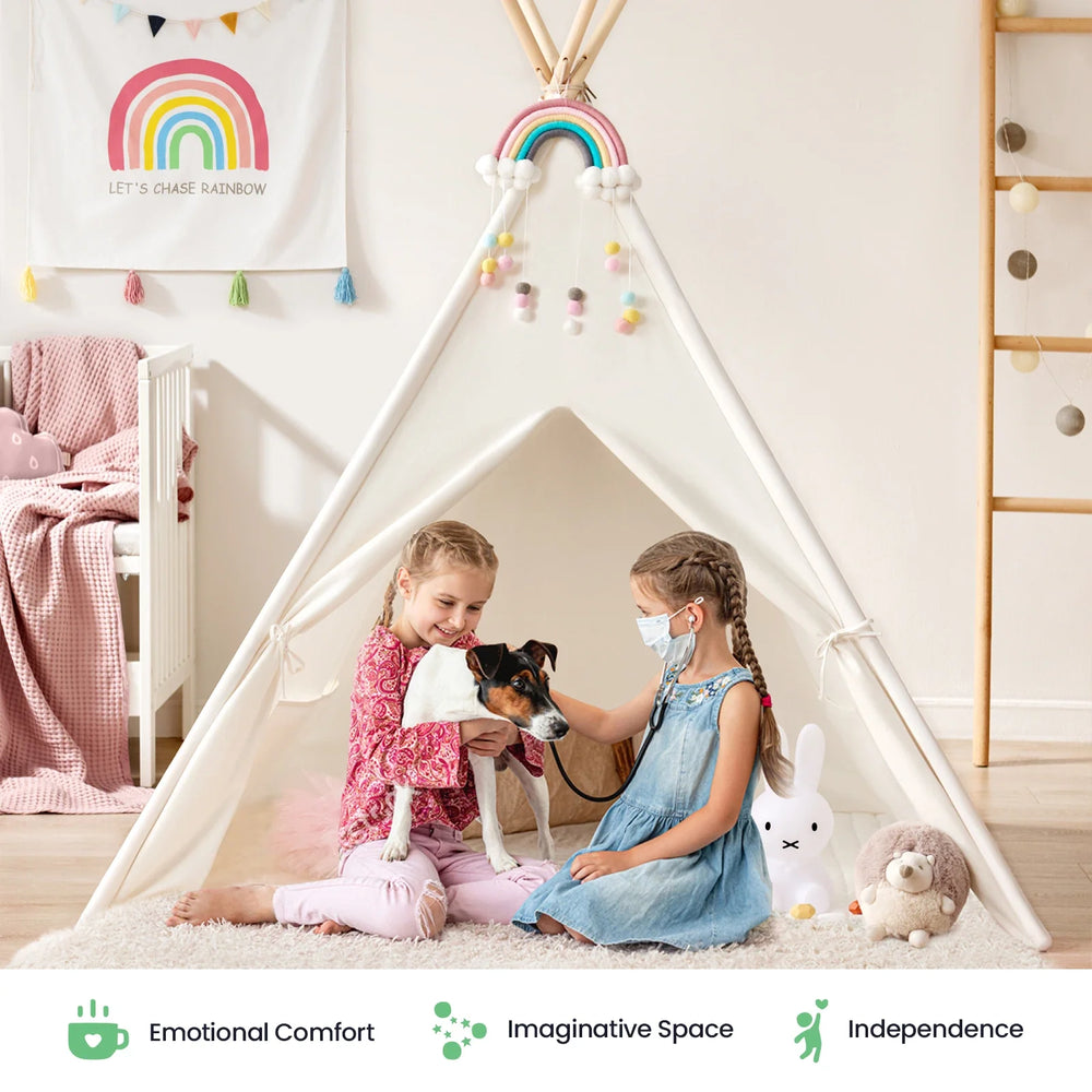Tiny Land® Teepee Tent for Kids with Mat – Indoor Play Tent with Floor Mat from KADOU Boutique