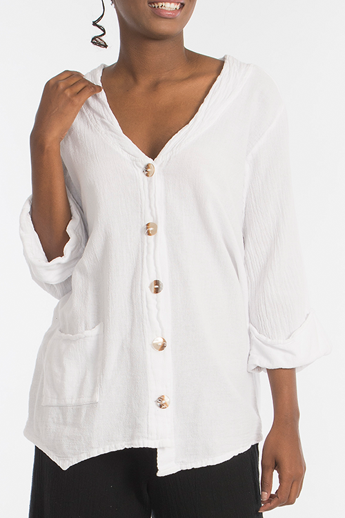 Tammy- Jacket/top for Every Occasion 100% Cotton Gauze from KADOU Boutique