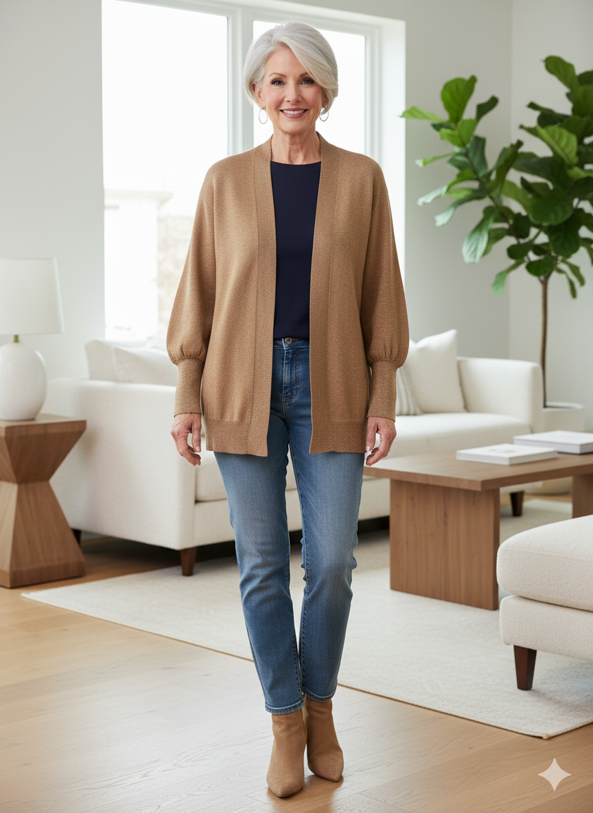 The Effortless Fine Knit Cardigan By Molly Bracken from KADOU Boutique