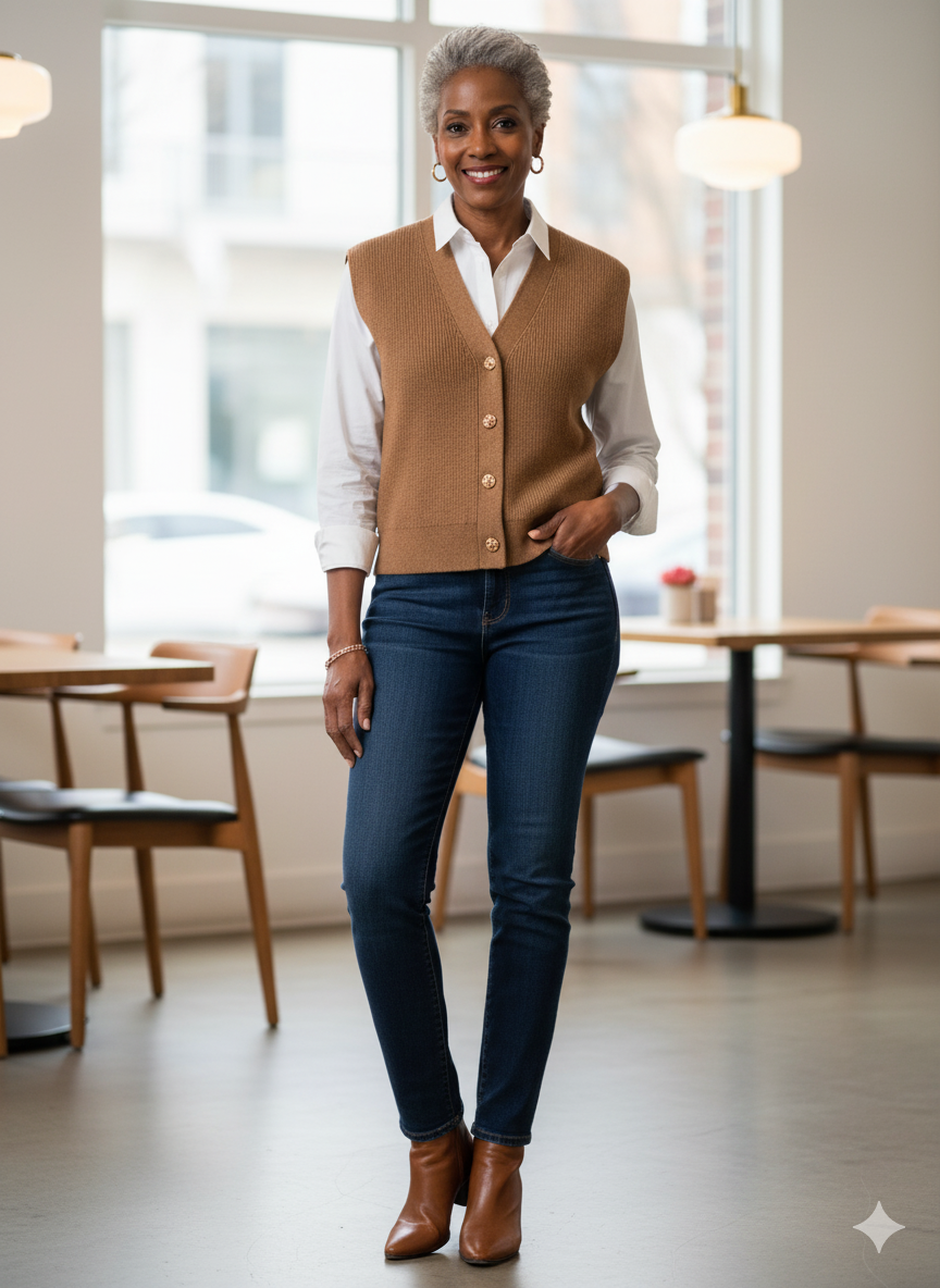 Essential Knit V-Neck Vest