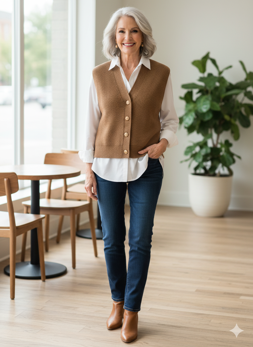 Essential Knit V-Neck Vest