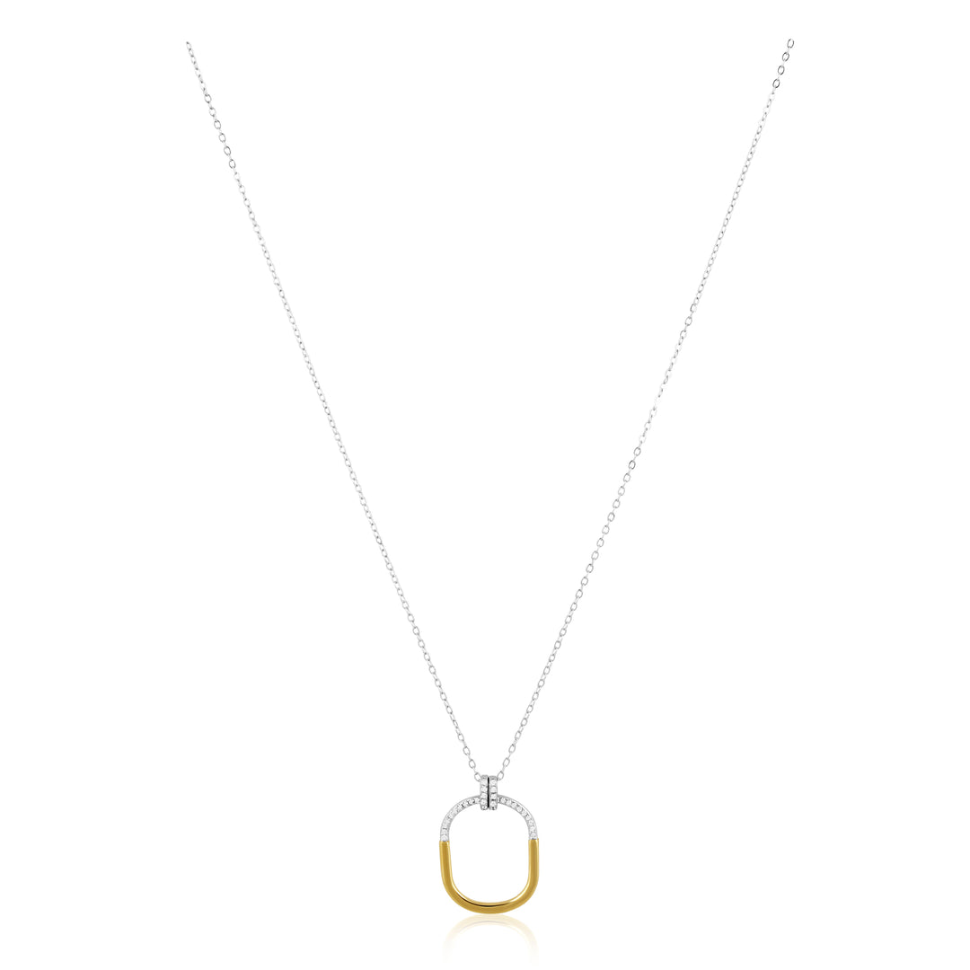 Two Tone Eternity Necklace
