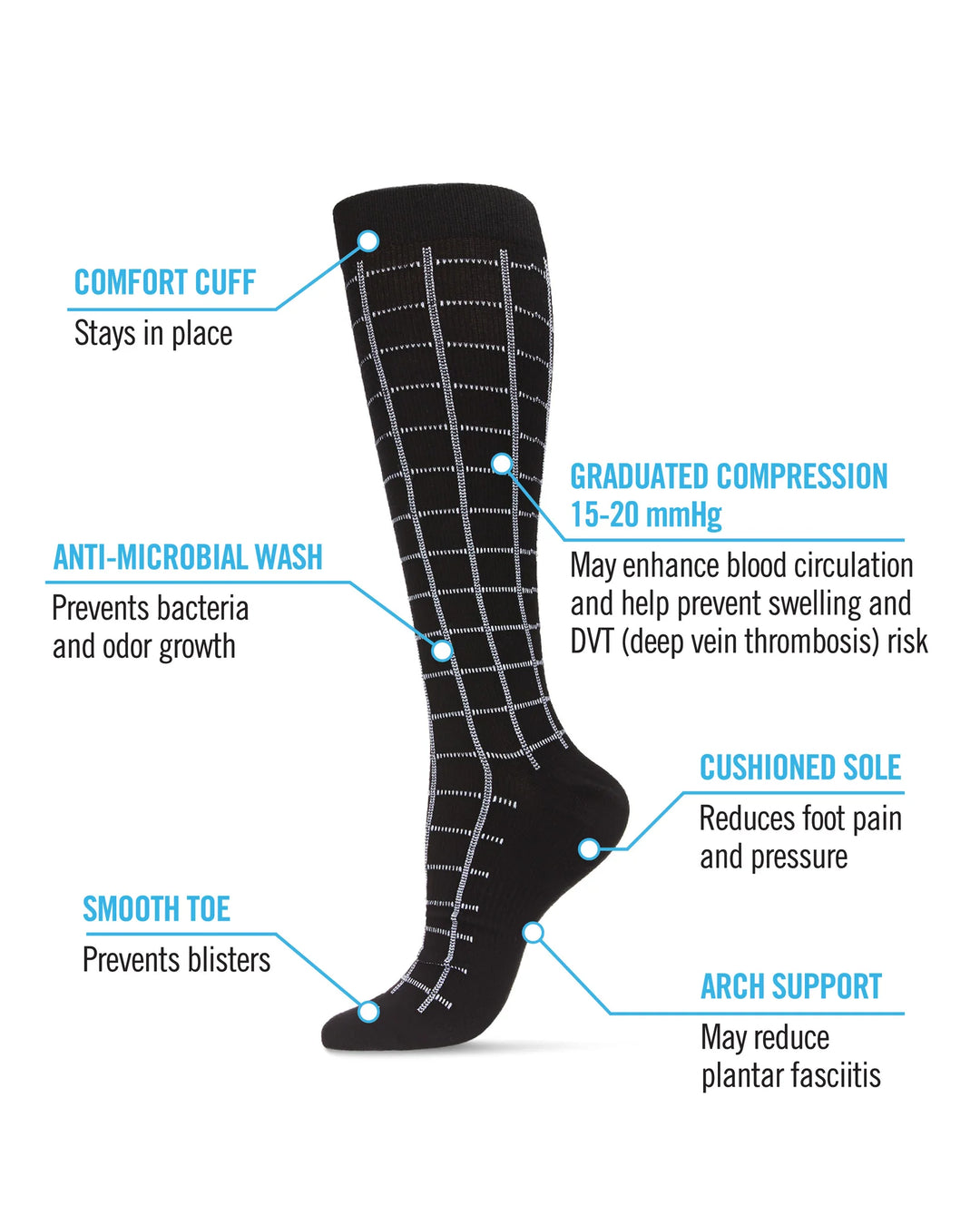 Unisex Cotton Blend Compression Sock