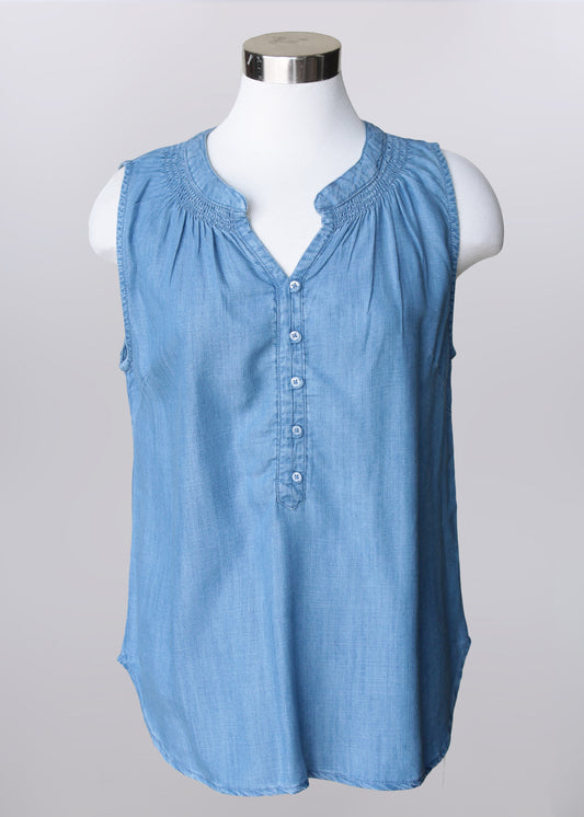 Sleeveless Denim Top