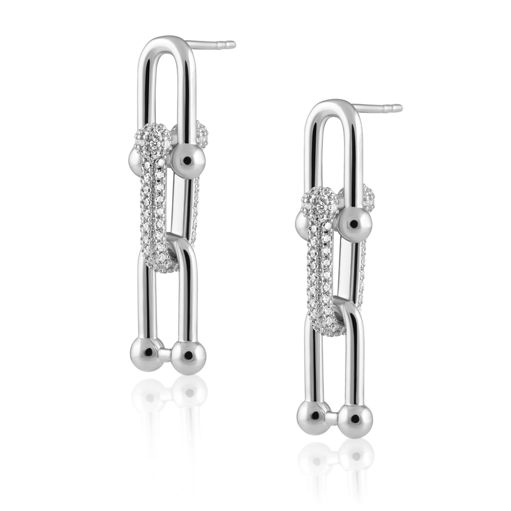 U Link Pave Drop Earring from KADOU Boutique