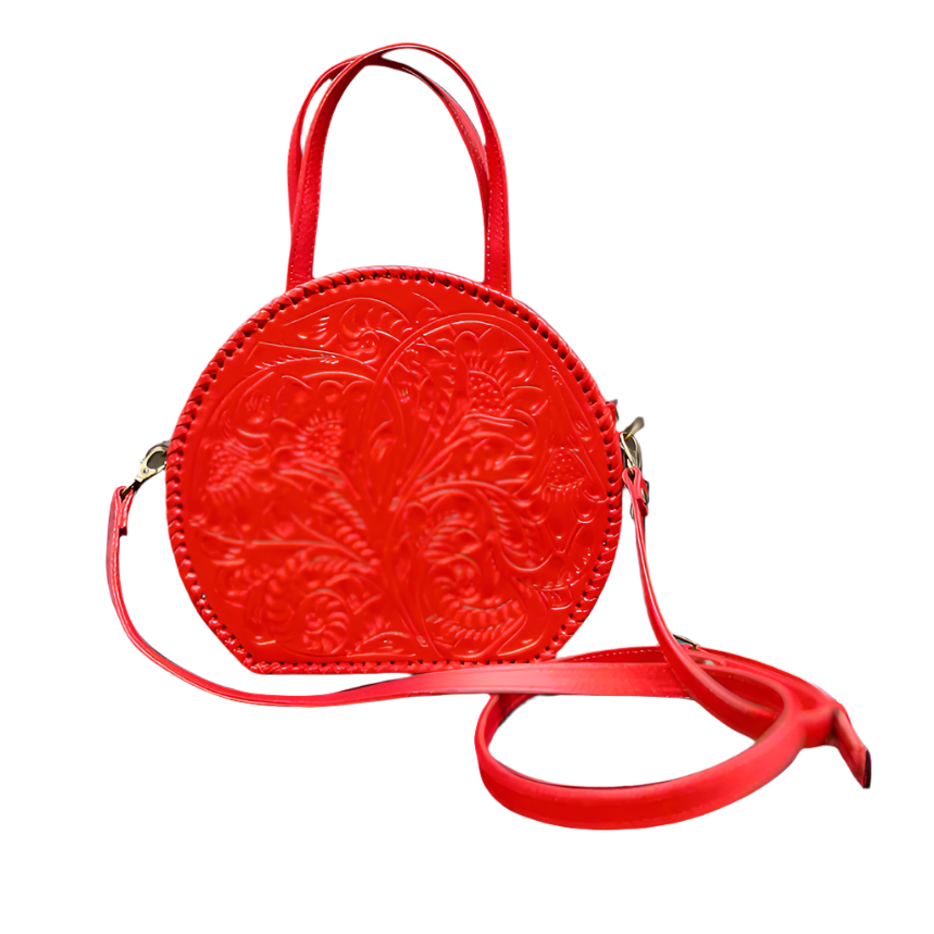 The Dixie | Hand-Tooled Leather Canteen Handbag