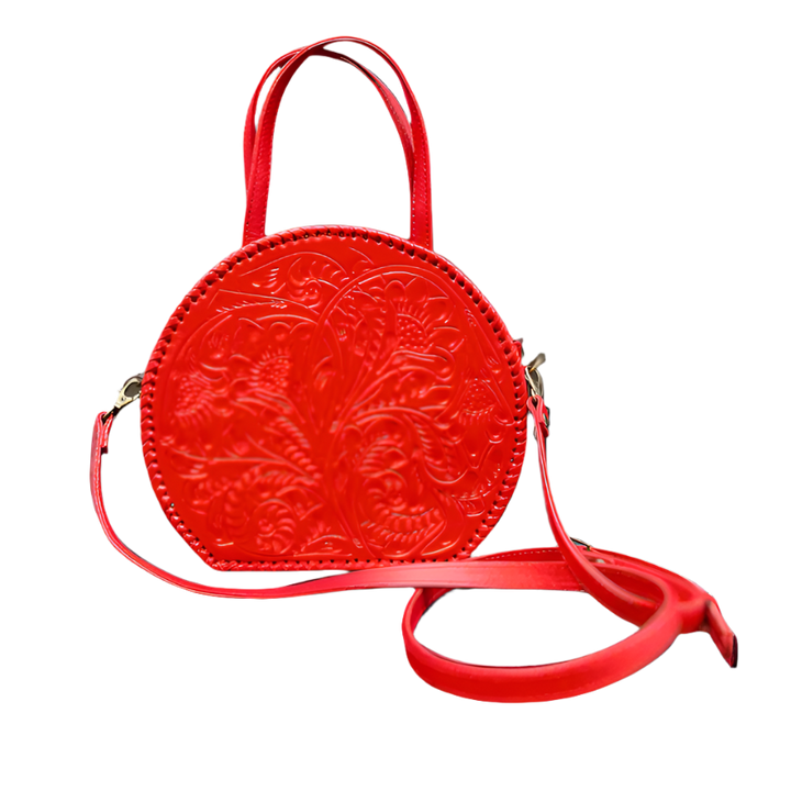 The Dixie | Hand-Tooled Leather Canteen Handbag