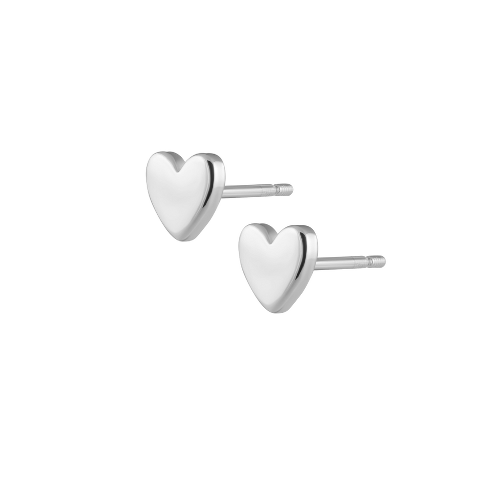 Solid Heart Studs from KADOU Boutique
