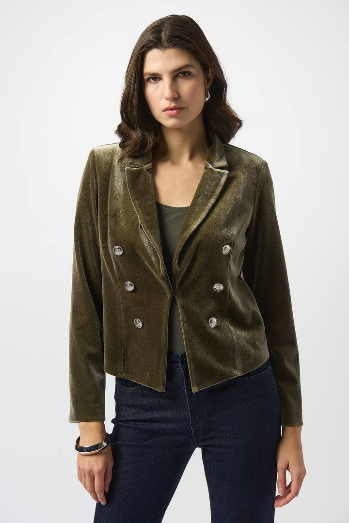 Velvet Knit Fitted Blazer - 253193-4768