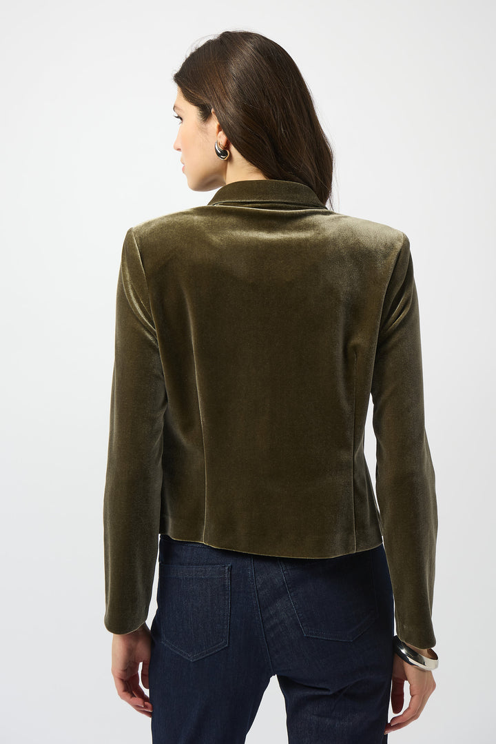 Velvet Knit Fitted Blazer - 253193-4768