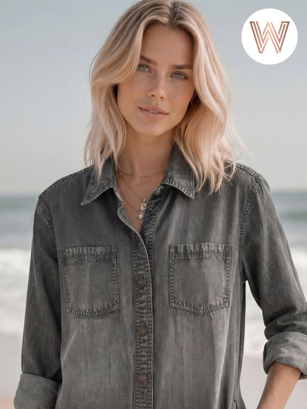 Ash Denim Jacket - Charcoal from KADOU Boutique