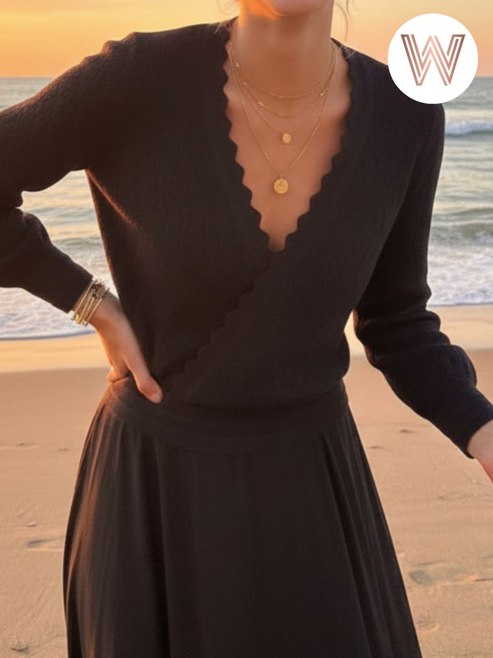 Chloe Wrap - Charcoal from KADOU Boutique