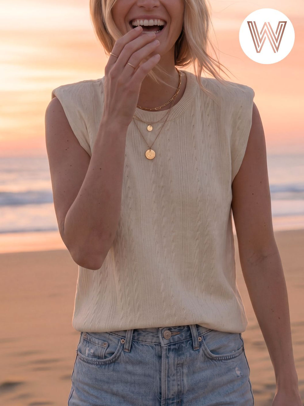 Rowan Top - Ecru from KADOU Boutique